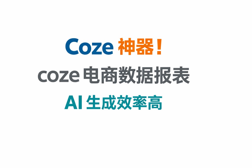 Coze 神器！coze 电商数据报表，AI 生成效率高